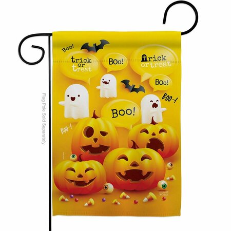 PATIO TRASERO 13 x 18.5 in. Ghosts & Pumpkins Garden Flag with Fall Halloween Double-Sided  Vertical Flags PA3898608